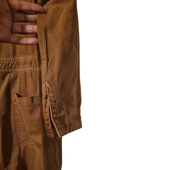 Free People x Sandrine Rose Denim Jumpsuit "Weird is Rad" Sz L - Picture 10 of 11